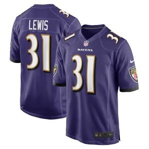 Nike Jamal Lewis Baltimore Ravens Retired Player Game Jersey Men XL On Field NEW